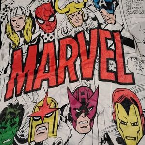 Marvel Heroes Graphic Scarf with Red Accents